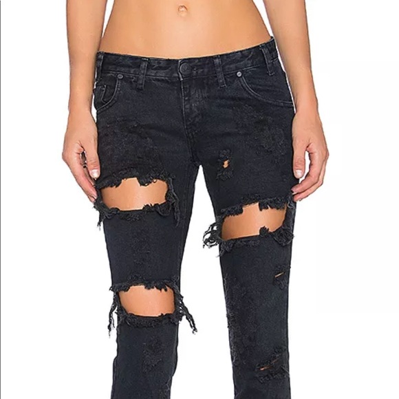 One teaspoon black distressed cropped jeans - Picture 2 of 8